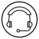 Headphone Black Outline icon