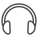 Headphones Black Outline icon