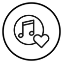 Heard heart note icon