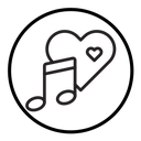 Heard heart note icon