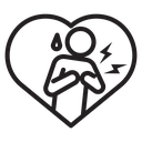 Heart attack icon