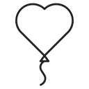 Heart balloon icon