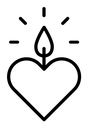 Heart candle icon