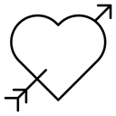 Heart Pierced Arrow icon
