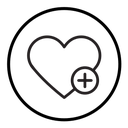 Heart plus icon