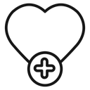 Heart plus icon