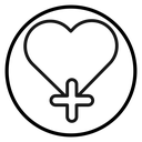 Heart plus icon