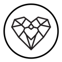 Heart shaped diamond icon