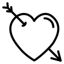 Heart with arrow 2 icon
