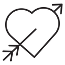 Heart with arrow icon