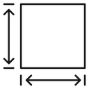 Height and width 4 icon