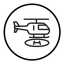 Helicopter helipad icon
