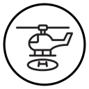 Helicopter helipad icon