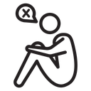 Helpless human icon