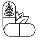 Herbal capsule icon