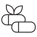 Herbal capsule icon