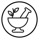 Herbal medicine Black Outline icon