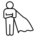 Hero Black Outline icon