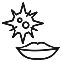 Herpes virus Black Outline icon