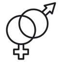 Heterosexual gender symbol 2 icon