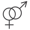 Heterosexual gender symbol 3 icon