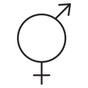Heterosexual gender symbol icon