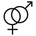 Heterosexual gender symbol icon