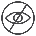Hide Black Outline icon