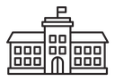 High school building icon