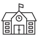 High school building icon