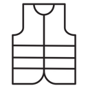 High visibility vest icon