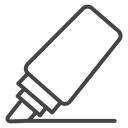 Highlighter Underline Stroke Black Outline icon