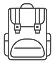 Hiking backpack icon