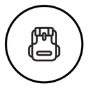 Hiking backpack icon