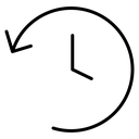 History Black Outline icon