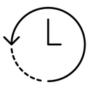 History 2 Black Outline icon