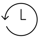 History Clock Rewind Arrow icon