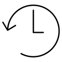 History Clock Rewind Arrow icon