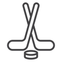 Hockey sticks icon