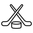 Hockey sticks icon