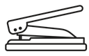 Hole Punch black outline icon