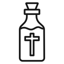 Holy water bottle icon