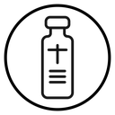 Holy water bottle icon