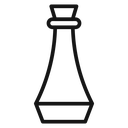 Holy water bottle Black Outline icon