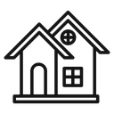 Home (2) Black Outline icon