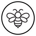 Honey Bee Black Outline icon
