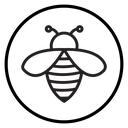 Honey Bee Black Outline icon