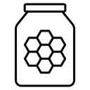 Honey jar Black Outline icon
