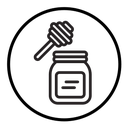 Honey jar with dipper icon