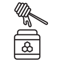 Honey jar with dipper icon